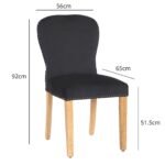 Outlet - Edward Dining Chairs - Set of 2 - Black & Light Wood - Image 11