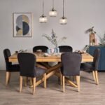 Outlet - Edward Dining Chairs - Set of 2 - Black & Light Wood - Image 2