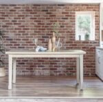 Outlet - Ella Pale Oak Wood Parquet Dining Table
