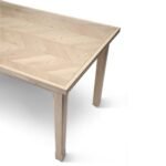 Outlet - Ella Pale Oak Wood Parquet Dining Table - Image 4