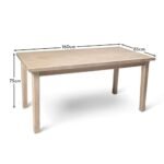 Outlet - Ella Pale Oak Wood Parquet Dining Table - Image 8