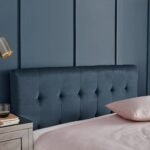 Outlet - Elle King Size Ottoman Bed - Blue Velvet - Image 4