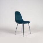 Outlet - Ellis Dining Chairs - Set of 2 - Teal & Chrome - Image 3