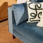 Outlet - Emily 3 Seater Sofa - Blue Velvet - Image 2