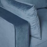 Outlet - Emily 3 Seater Sofa - Blue Velvet - Image 3