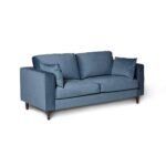 Outlet - Emily 3 Seater Sofa - Blue Velvet - Image 5