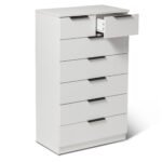 Outlet - Essie 2 Over 5 Chest of Drawers - White - Image 3