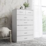 Outlet - Essie 2 Over 5 Drawer Chest White
