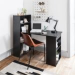 Outlet – Essie Tall Shelves Desk - Black - Image 3