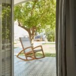 Outlet - Freddie Wooden Garden Rocking Chair - White - Image 2