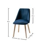 Outlet - Freya Dining Chairs - Set of 2 - Blue & Natural - Image 5