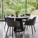 Freya Grey Velvet Armchairs - Set of 2 - Black Oak Legs - Image 3