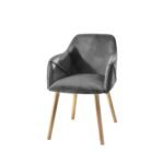 Outlet - Freya Dining Chairs With Arms - Set of 2 - Grey & Pale Oak - Image 3