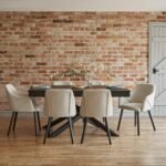 Outlet - Freya Dining Chairs With Arms - Set of 2 - Oatmeal & Black Wood - Image 2