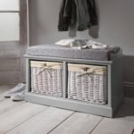 Outlet – Fyfield Grey Hallway Storage Bench - Image 2