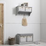 Outlet – Fyfield Grey Hallway Storage Bench - Image 4