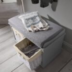 Outlet – Fyfield Grey Hallway Storage Bench - Image 5