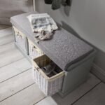 Outlet – Fyfield Hallway Shoe Storage Bench with cushion - Image 3