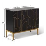 Outlet - Gatsby 2 Door Sideboard  Noir Black - Image 9