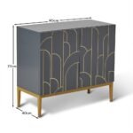 Outlet - Gatsby 2 Door Sideboard  Smoke Grey - Image 9