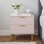 Outlet - Gloria Bedside Table - Blush Pink