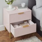 Outlet - Gloria Bedside Table - Blush Pink - Image 4