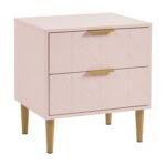Outlet - Gloria Bedside Table - Blush Pink - Image 5