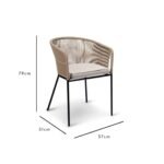 Outlet - Hali Rope Chair x 2 Natural with Cushions - Image 8