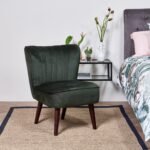 Outlet - Hattie Accent Chair - Green Velvet - Image 2