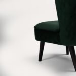 Outlet - Hattie Accent Chair - Green Velvet - Image 4
