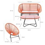 Outlet - Hebe Garden Sofa Set - Orange - Image 9
