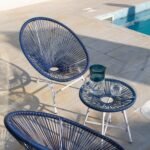 Outlet - Hebe String Bistro Set - Navy Blue - Image 5