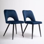 Outlet - Hope Dining Chair - Set of 2 - Dark Blue
