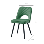 Outlet - Hope Dining Chair - Set Of 2 - Green - Image 12