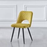 Outlet - Hope Dining Chair - Set of 2 - Ochre Yellow - Image 5