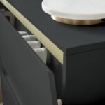 Outlet - Iliana Shoe Cabinet - 2 Door - Charcoal Grey - Image 3