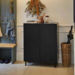 Outlet - Jack Small Shoe Cabinet - Geometric - Black