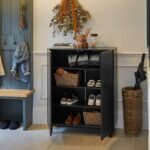 Outlet - Jack Small Shoe Cabinet - Geometric - Black - Image 2