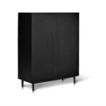 Outlet - Jack Small Shoe Cabinet - Geometric - Black - Image 3