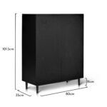 Outlet - Jack Small Shoe Cabinet - Geometric - Black - Image 7