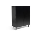 Outlet - Jack Small Shoe Cabinet - Geometric - Black - Image 4