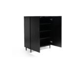 Outlet - Jack Small Shoe Cabinet - Geometric - Black - Image 5