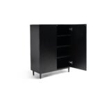 Outlet - Jack Small Shoe Cabinet - Geometric - Black - Image 6