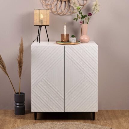 Outlet - Jack Small Sideboard - Geometric - White