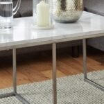 Outlet - Jay Large Coffee Table - Marble Effect & Chrome - Image 3