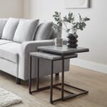 Jay Concrete Nest of Tables - Black Frame