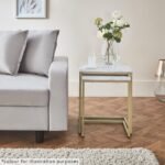 Outlet - Jay Nest of Tables - Marble Effect & Chrome - Image 4