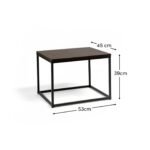Outlet - Jay Nesting Table Black Frame Walnut Top - Image 8