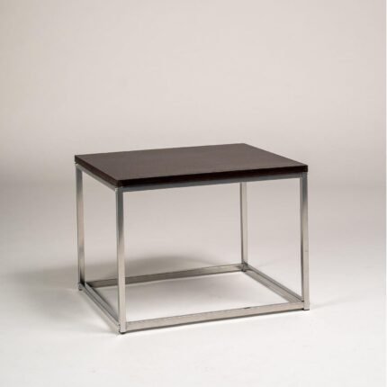 Outlet - Jay Side Table - Walnut Effect & Chrome