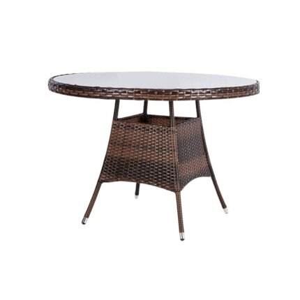 Outlet - Kemble 6 Seat Round Dining Table - Brown